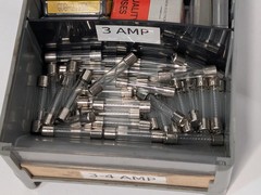 Lot of Assorted Miniature Glass Tube Fuses, 3 & 4 Amperages – As Pictured