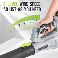 STEELITE 21V Cordless Leaf Blower, 150 MPH 600 CFM High-Performance Airflow, …