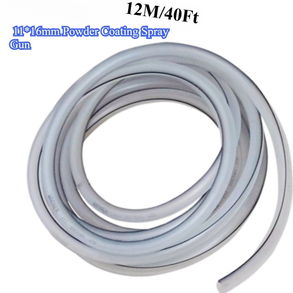 11*16mm Powder Coating Spray Gun12M/40FT Silicone Powder Hose 11mm-16mm for