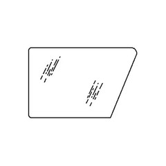 Cab Glass – Lower Right Hand Door Glass fits Case IH 5120 5130 5140 248726A1