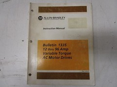 ALLEN-BRADLEY 201407-125 BULLETIN 1335 AC MOTOR DRIVES INSTRUCTION MANUAL-USED