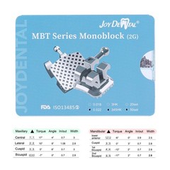 50 Sets Dental Orthodontic MIM Monoblock Brackets Mini MBT 0.022″ Hooks AZDENT