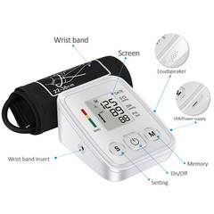 LCD Wrist Blood Pressure Monitor Digital Blood Pressure Monitor Rechargeable AAA
