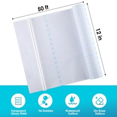 Clear Self-Adhesive Laminating Roll 12″ x 50FT – No Heat Craft & Office Use
