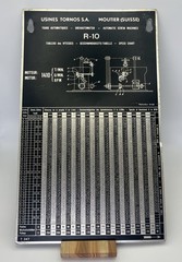 Usines Tornos R10 Speed Threading Chart Plate T347 Moutier Suisse Screw Machine