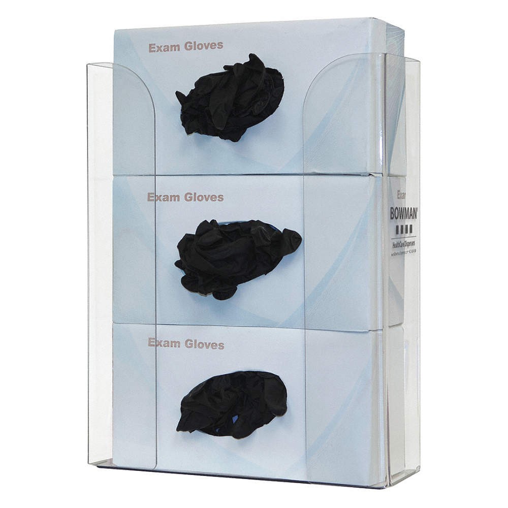 BOWMAN DISPENSERS Glove Box Dispenser,3 Boxes 34GE96