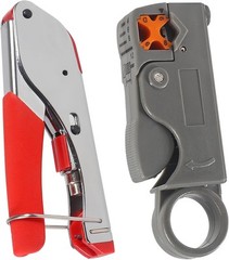 Coax Cable Crimper Tool Kit with 20pcs F Type RG59 RG6 Compression Connectors…
