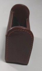 Desk Set 3 Piece ? FAUX LEATHER brown pen note pencil business card holders READ