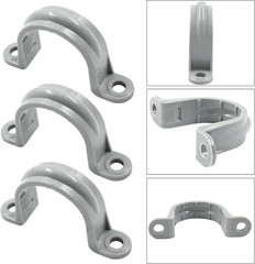 12 Pcs 1 Inch PVC Pipe Straps – Two Hole Plastic Conduit Strap for PVC Pipes …