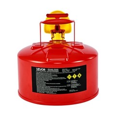 VEVOR Safety Gas Can 2.5 Gallon Type I Red Gas Can with Flame Arrester & Funnel