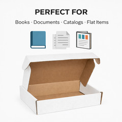 12 1/8 x 9 1/4 x 3″ White Deluxe Literature Mailers 200#/ect 32 50/Case