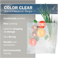 100 Pack 20″ x 20″ with 2 mil Thick Extra Large Clear Merchandise Plastic Bags