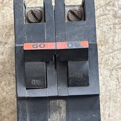 Federal Pacific FPE 2 Pole 60 Amp Stab Lok Circuit Breaker – Red Handle