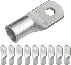 10pcs 1/0 AWG 1/4 Stud Tinned Copper Lugs Heavy Duty Battery Cable Ends 0 Gauge