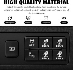 2PCS Eject Blank Car Button Stickers, Funny Seat Eject Vinyl Decal fo Color: M