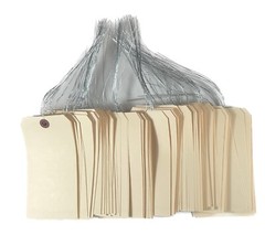 100 pcs 6 1/4″ x 3 1/8″ Size 8 Manila XL Large Tag PreWired Price Tags with Wire