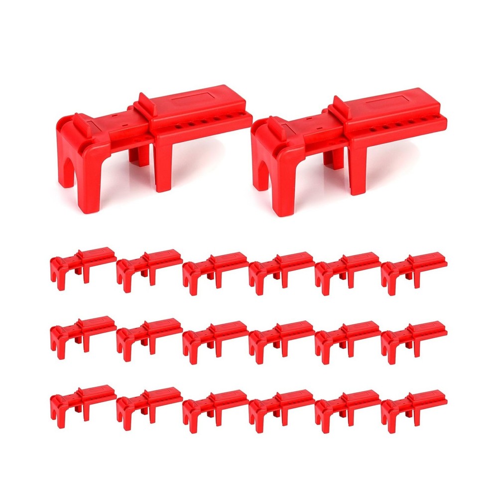 QWORK Ball Valve Lockout, Safety Lock, 1/2″ – 2-1/2″ Diameter, 20 Pack, Red