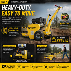 3.3 ft/min Trenching Speed for Garden Gasoline Trencher 15HP 4Stroke OHV Engine