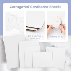 Golden State Art, 10 Pack 8×10 One-side White Corrugated Cardboard Sheets, Fl…