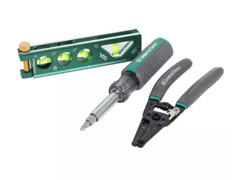Commercial Electric Electrician’s Tool Set (3-Piece) Wire Stripper Torpedo Level