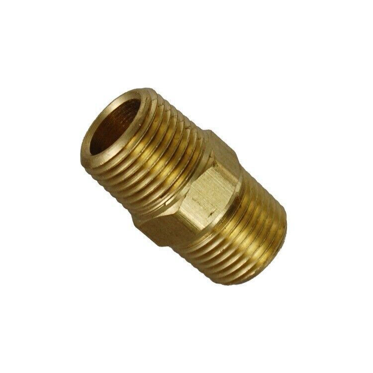 1/2″ NPTF male x 1/2″ NPTF Male Pipe Thread Hex Nipple Brass Fitting