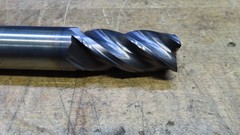 Widia Hanita Varimill 4fl carbide endmill .710″ R.03 REGRIND from 3/4″x4″ AlTiN