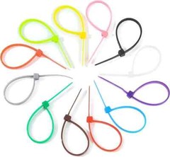 1200 Pcs Mixed Colored Zip Ties, 4 Inch Multicolor Self-Locking Nylon Cable Zip