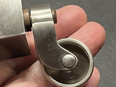 New Set (4) Nickel/Brushed Metal Square Cup Swivel Furniture Casters