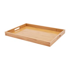 Bamboo Serving Trays 4pcs Modern Kitchen Trays For Hold Fruits Cakes Drinks