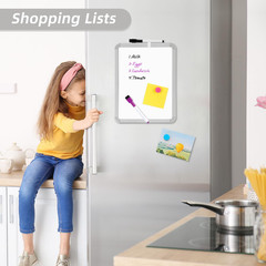 Small Dry Erase Whiteboard, 8.5 X 11 Inches White Board for Kids, Students, Frid