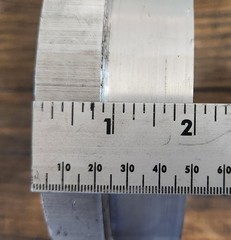 6.5 In x 2 In Aluminum Round Bar Billet Stock 6061 Block Lathe Machining 7 lbs
