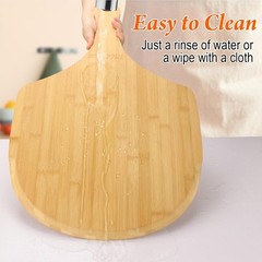 2Pack Natural Bamboo Pizza Peel 16 inch Wood Pizza Paddle Bread Cheese Vegetable