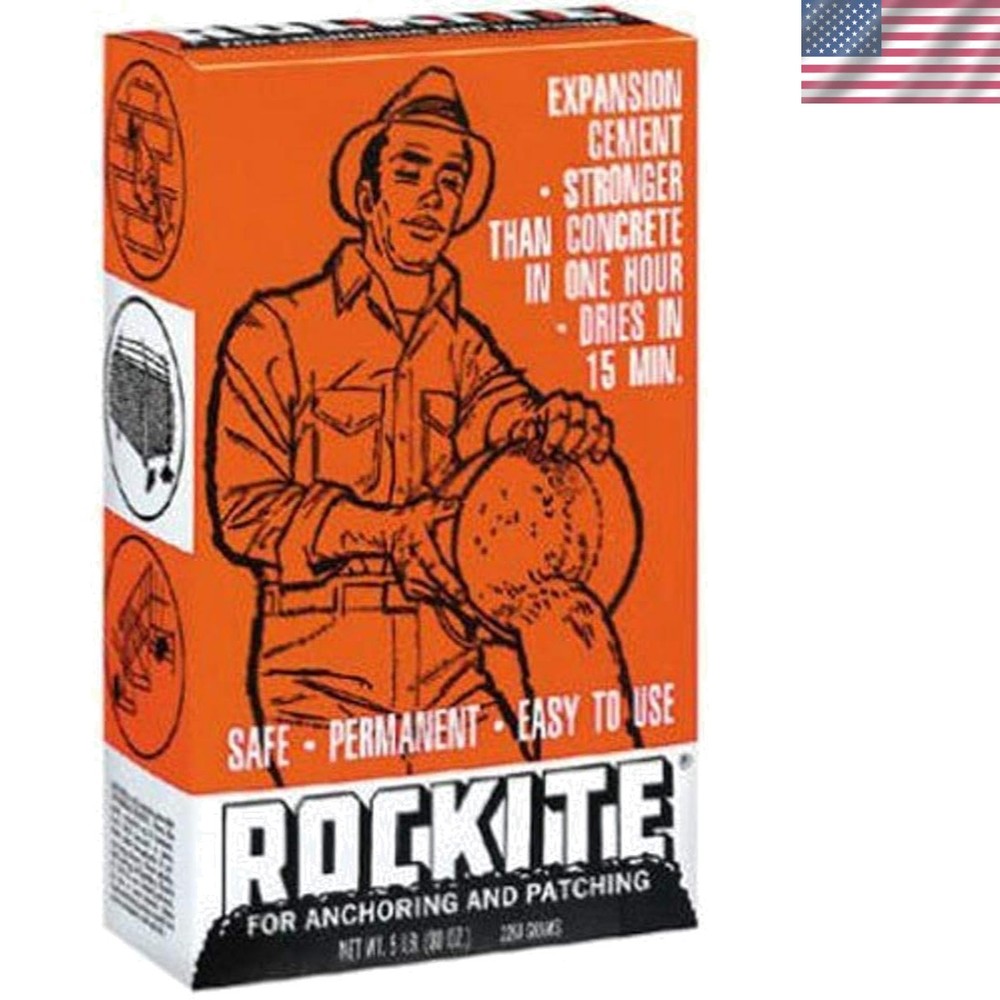 Rockite Cement 15 Min – Fast-Setting 5 Lb Water-Resistant Solution for Repairs