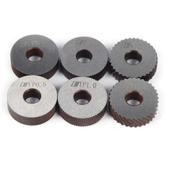 7-Piece Knurling Tool Set with 0.5/1/2mm Diagonal Wheels for Lathes