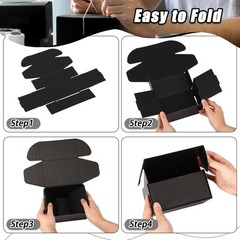 50 Pack Shipping Boxes Corrugated Cardboard Mailing Gift Boxes with Lids Bulk…