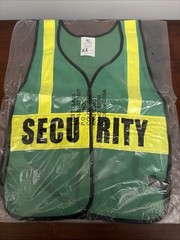 First Class SECURITY Class 2 Reflective One Size Fits All Green New In Plastic