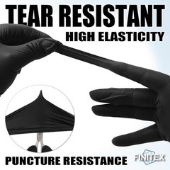 Black Nitrile Disposable Gloves, Exam Gloves, Powder-free, Latex-free, 3mil, …