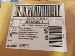 NEW Leviton LM200-T 200A 2-Pole Main Circuit Breaker, Thermal Magnetic