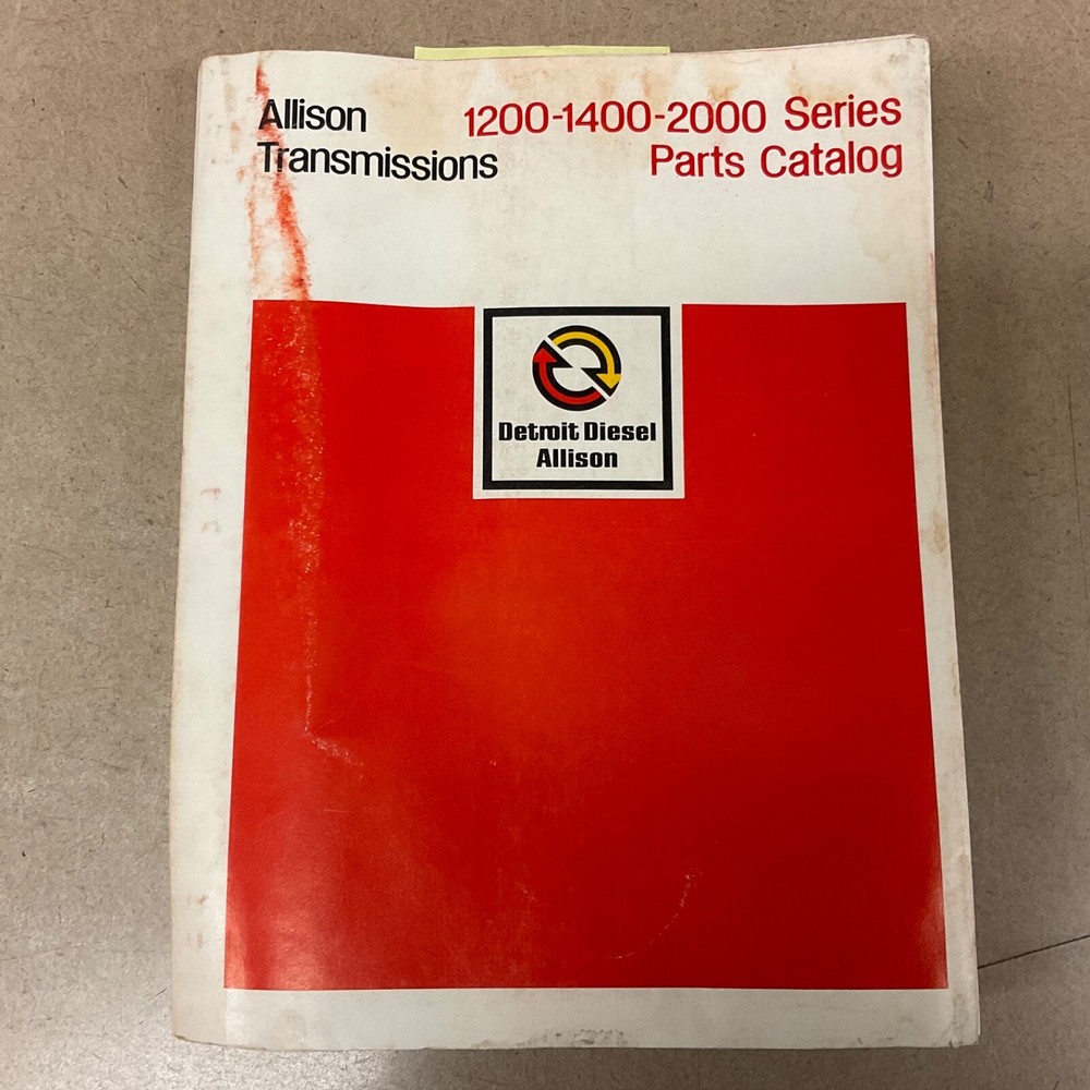 Allison Transmissions 1200 1400 2000 SERIES PARTS CATALOG BOOK MANUAL pn SA1248F
