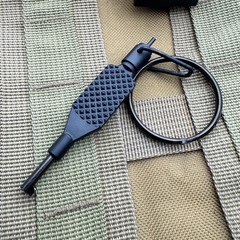 Black Law Enforcement Security Police Handcuff Key w/ Swivel Key Ring