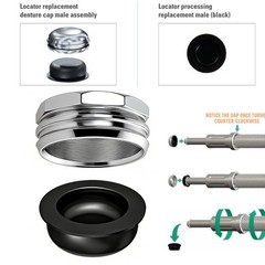 US Dental Locator Abutment Male Caps Kit Fit Hiossen Nobel Zimmer Implant System