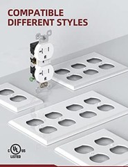 AIDA Duplex Electrical Receptacle Outlets, 20Amp 125V Assorted Colors , Sizes