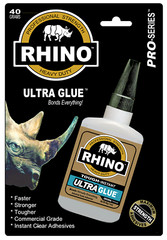 Rhino Glue Medium Thick Gel, Heavy Duty 40 Gram Clear