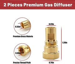 5PK Mig Welding Gas Diffuser DS-1 Small for Bernard Centerfire BTB MIG Guns