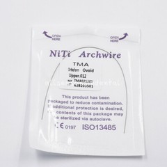 Dental Orthodontic TMA Beta Arch Wire Ti-Mo Alloy Round Ovoid/Natural 012-020