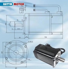 400W 600W 750W 1KW AC Servo Motor Kit 220V + Magnetic Encoder Drive Controller