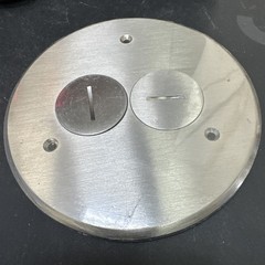 Duplex Floor Box Kit, Stainless Steel Cover