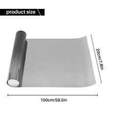 Car Tinting Film Top Front Windshield Foil Solar Gradient 20X150cm (Black) L5S7