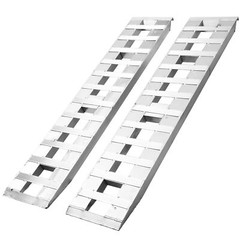 60”x12” Aluminum Trailer Ramps 6000LBS Car Trailer Truck Hook End 2 Ramps US