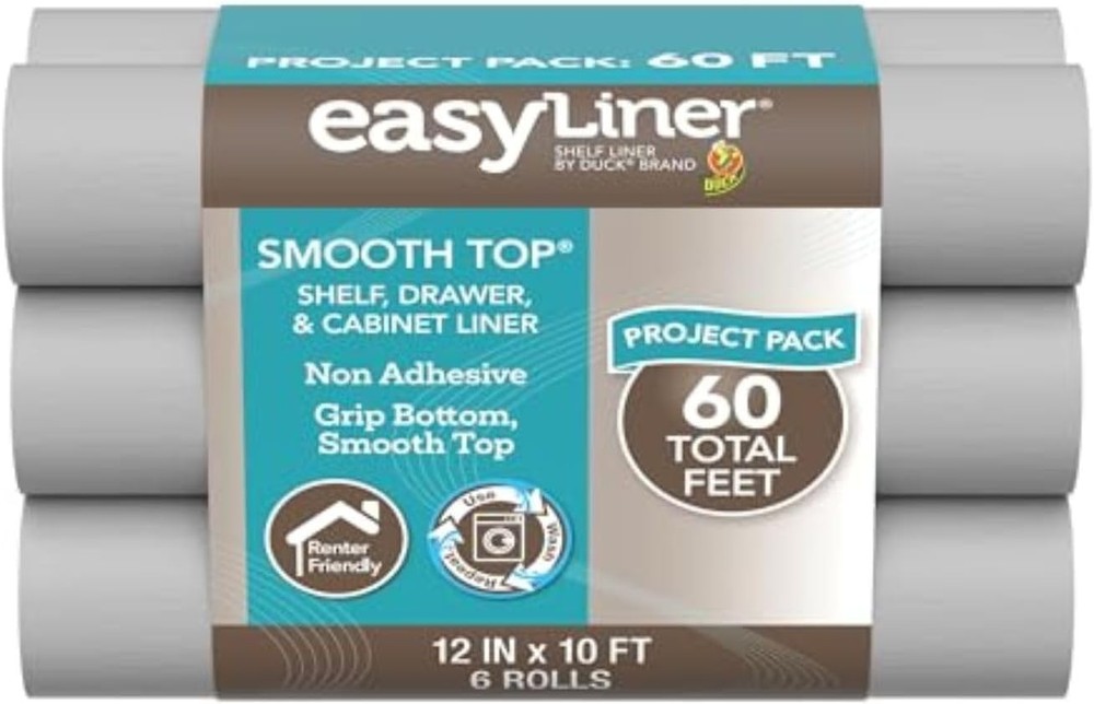 Smooth Top EasyLiner for Cabinets & Drawers, Easy to Install, Shelf Paper & Draw
